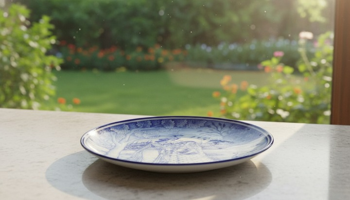 Radha Krishna Garden Plate
